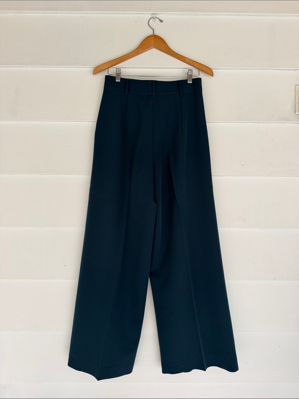 Milly Wide Leg Trousers in Dark Teal